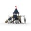 เครื่องเล่นสนามกลางแจ้ง ชุด Castle Two Slide Climb & Swing