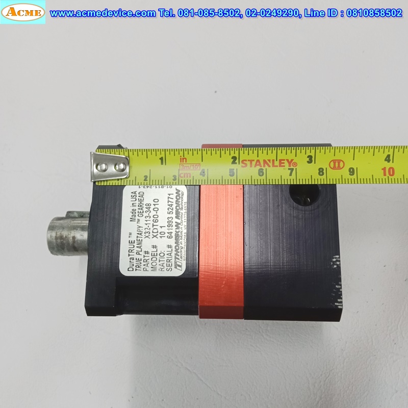 Gear Head Thomson รุ่น XDT60-010, Ratio 10:1, เพลาเข้า 6.25 mm, ออก 16 mm, for □ 61x61 ∅ 50.5