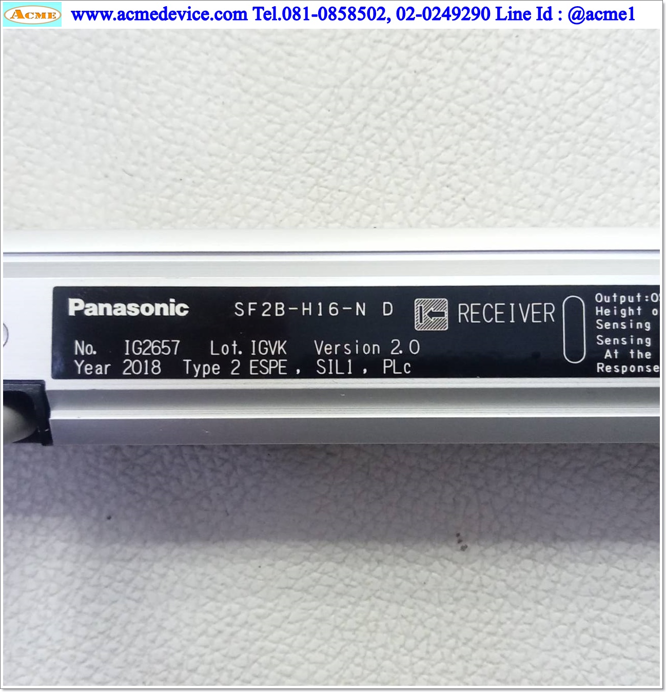 Area Sensor SUNX รุ่น SF2B-H16-N (E) + SF2B-H16-N (D), ยาว 312 mm, ระยะ 0.2 to 13 M
