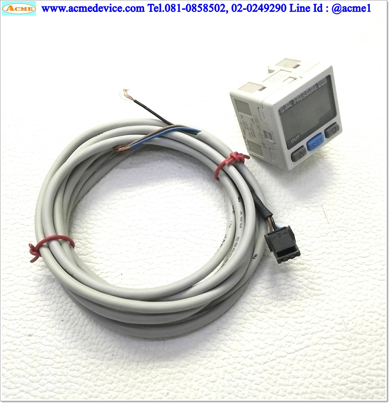 Pressure SMC รุ่น ISE30-01-65, 12-24vdc, -0.1 to 1MPa, PNP