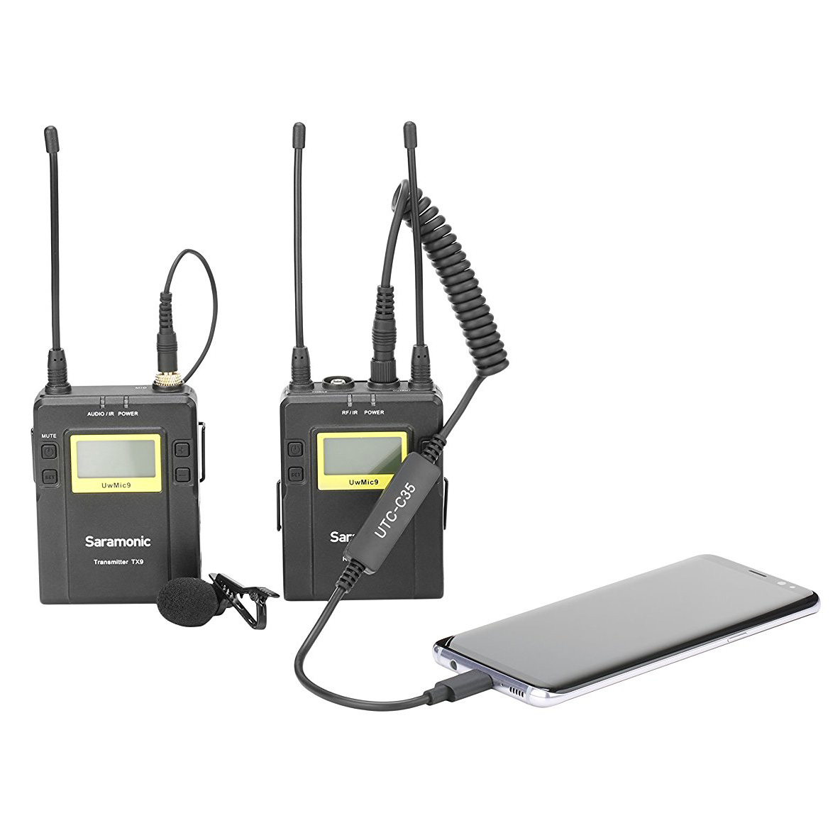 Saramonic UTC-C35 Locking 3.5mm Male Jack to USB Type-C Connector for Samsung Galaxy, LG, HTC Google Pixel, Google Nexus, Other USB C Type Smartphones รับประกันศูนย์ไทย 1 ปี