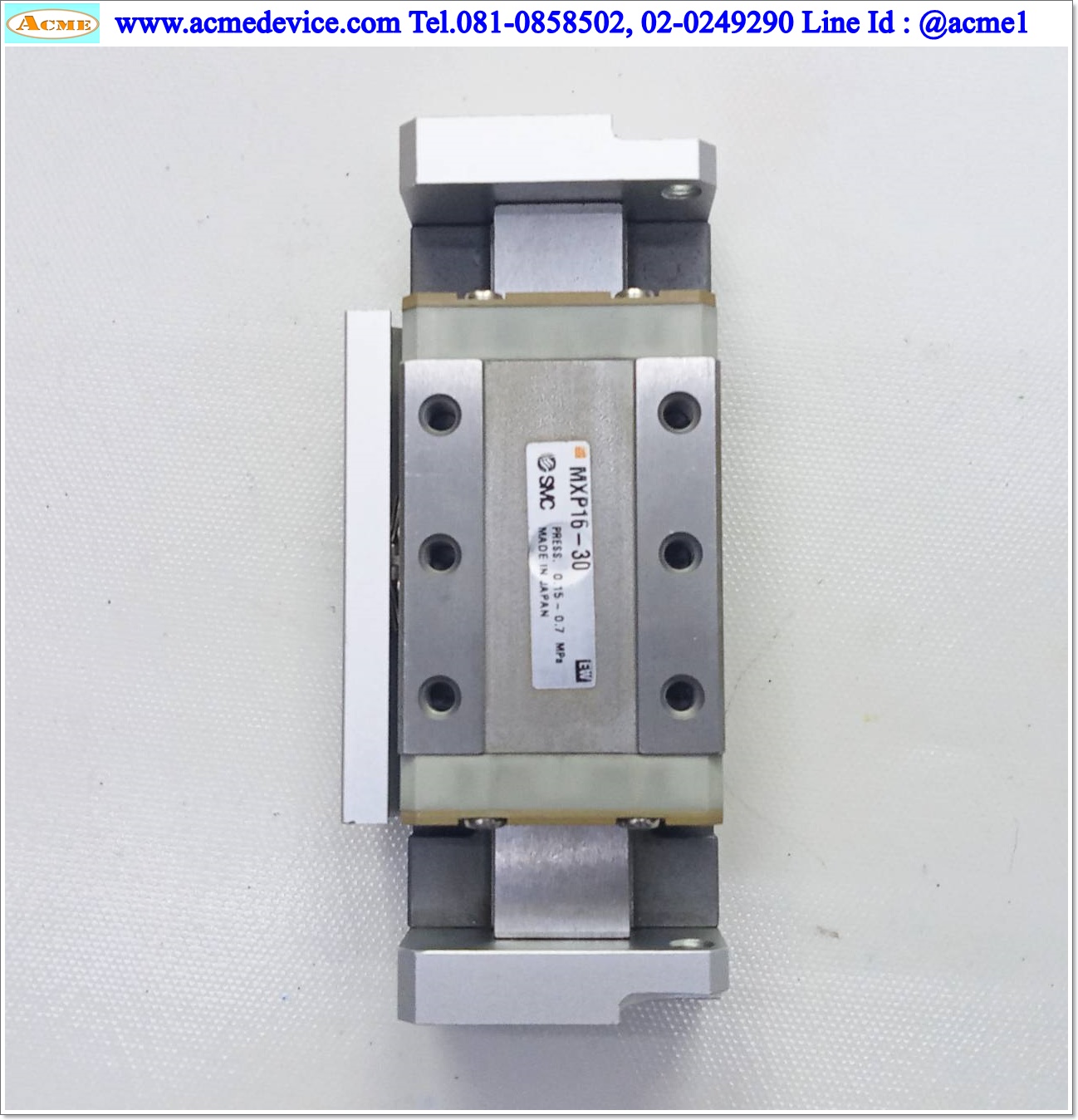 Air Cylinder SMC รุ่น MXP16-30, Bore 6 mm., Stroke 30 mm.