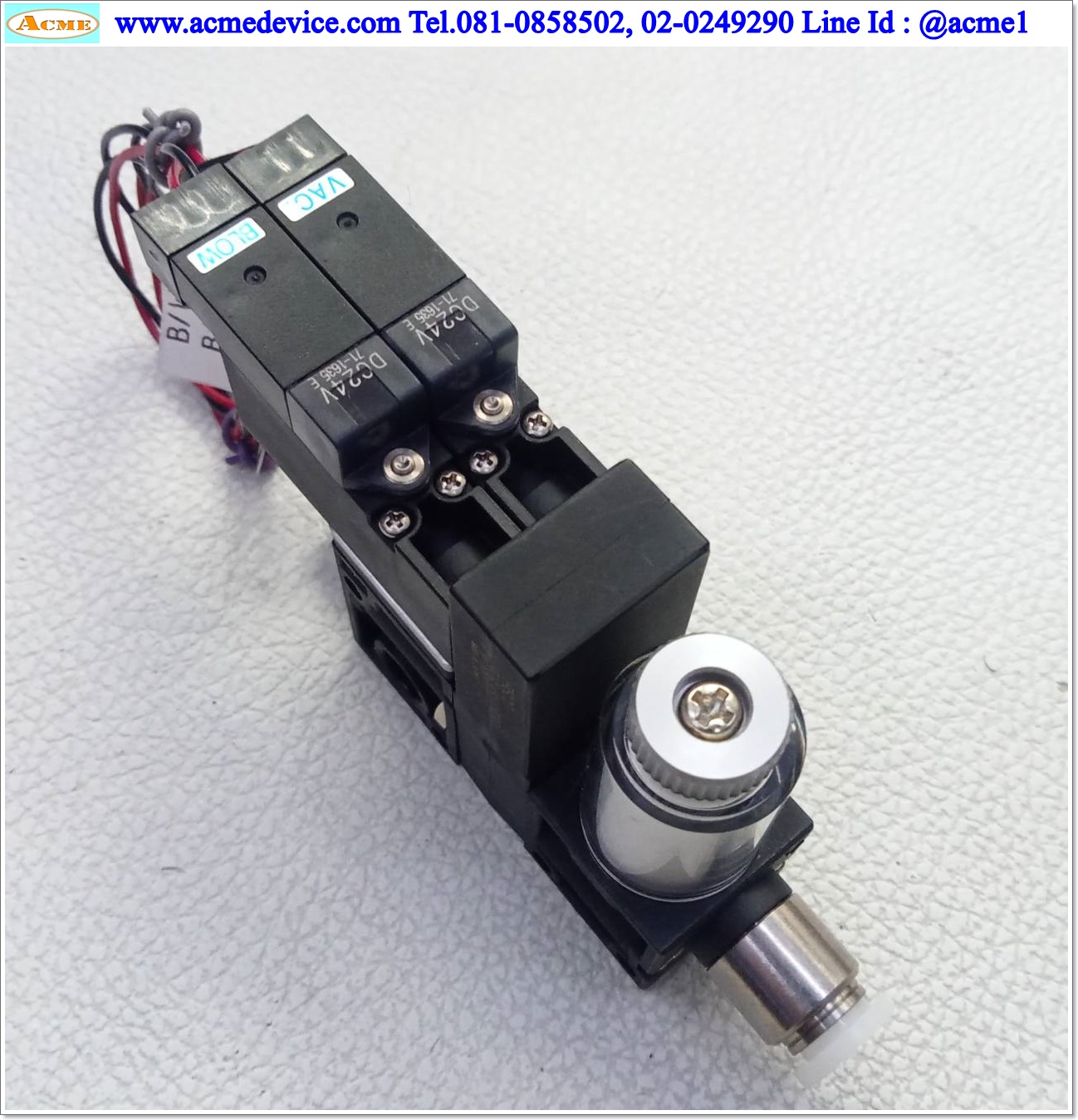 Vacuum Ejector PISCO รุ่น VGL10E-1/4-1/4-DC24S, 24Vdc, 0.5MPa, -90kPa