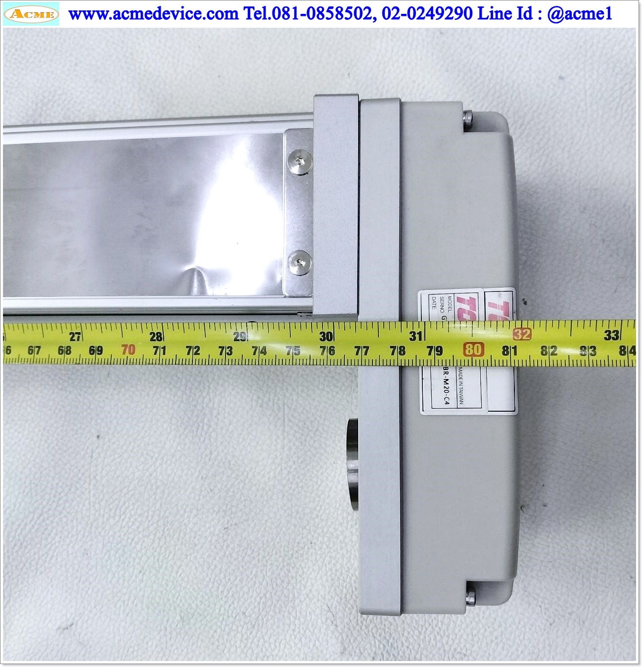แกนสำเร็จรูป Ball Screw Toyo รุ่น GTH8-L20-550-K , ขนาด 80 x 810 mm., แกนโต 15 mm, Stroke 550 mm., Pit 20 mm.