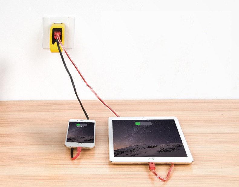 เต้าชาร์จ USB 2 หัว HOCO แท้ สำหรับพกพา (สีเทา)