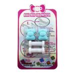 ตัวล็อคกันสายชาร์จขาด/หัก รูปโบว์ (สีขาว)