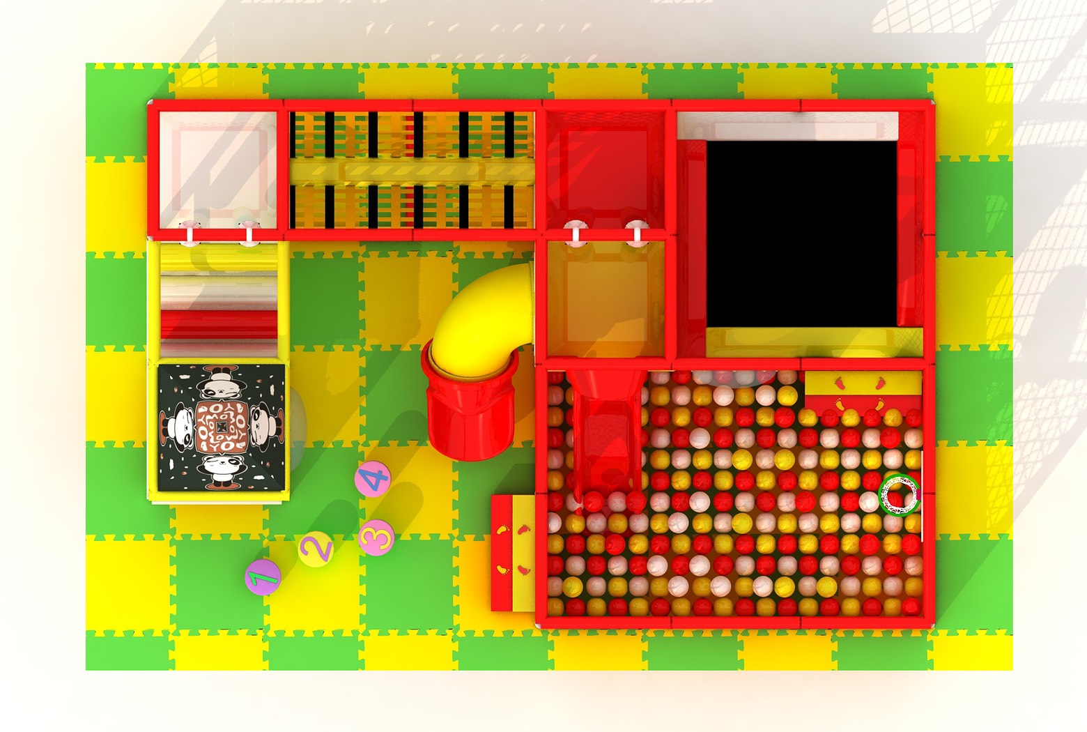 บ่อบอลเสริมทักษะ ห้องบอลอุโมงค์หมี