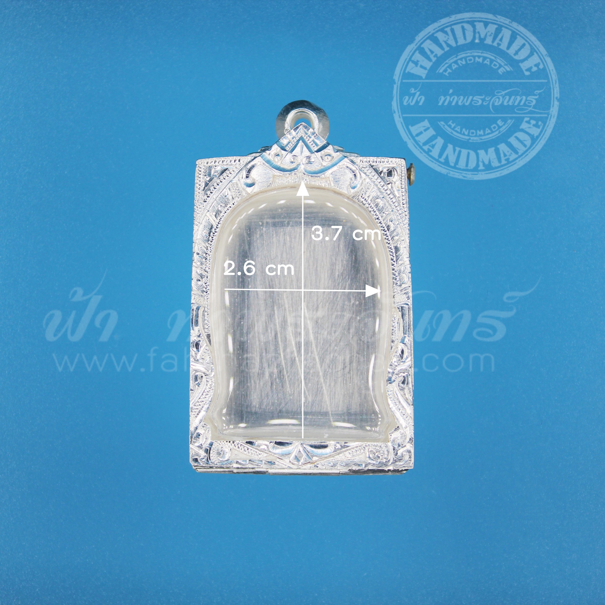 ตลับสมเด็จ ปิดหลัง เงินแกะลาย 92.5%