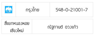 เลขที่บัญชีธนาคาร ชำระเงินค่าสินค้า