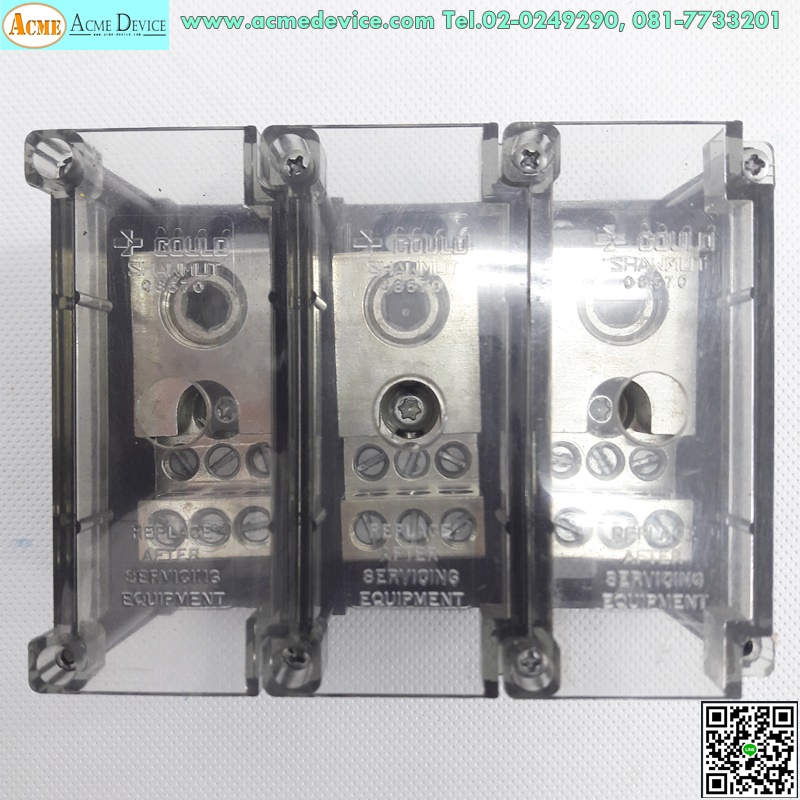 Power Distribution Block GOULD-SHAWMUT 67663, 3 Pole, 600V (มือสอง)