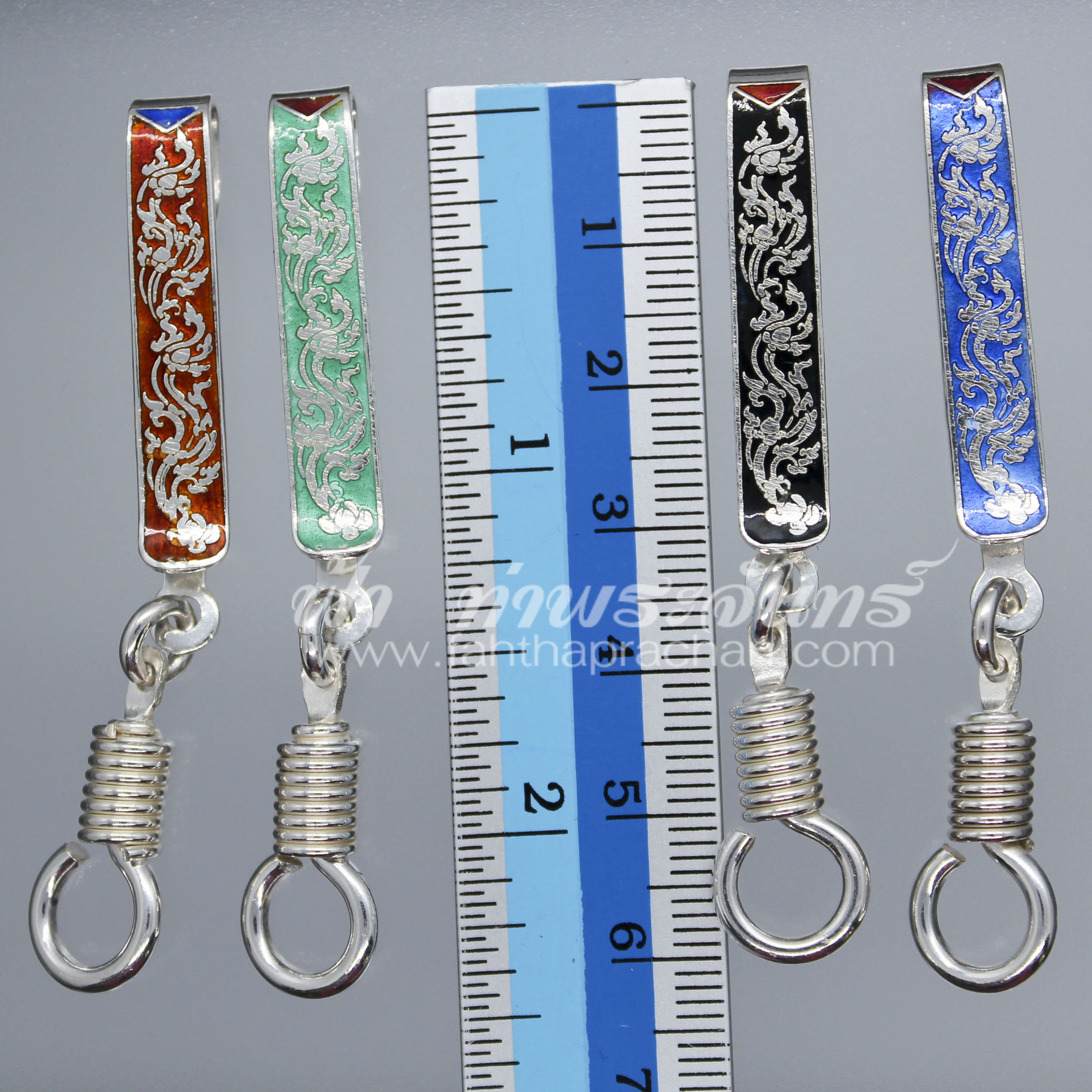 แหนบเงินแท้ลงยา