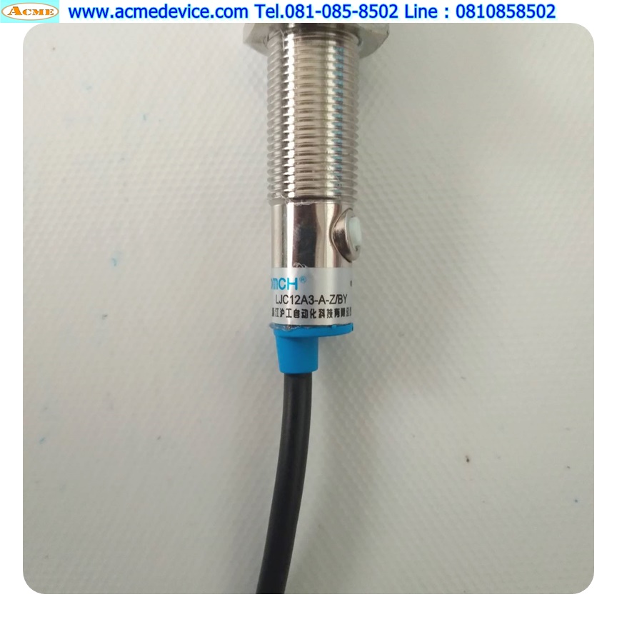 Proximity รุ่น LJC12A3-A-Z/BY, M12, ระยะ 5mm, 3wire, PNP, NO, Unshielded, Capacitive