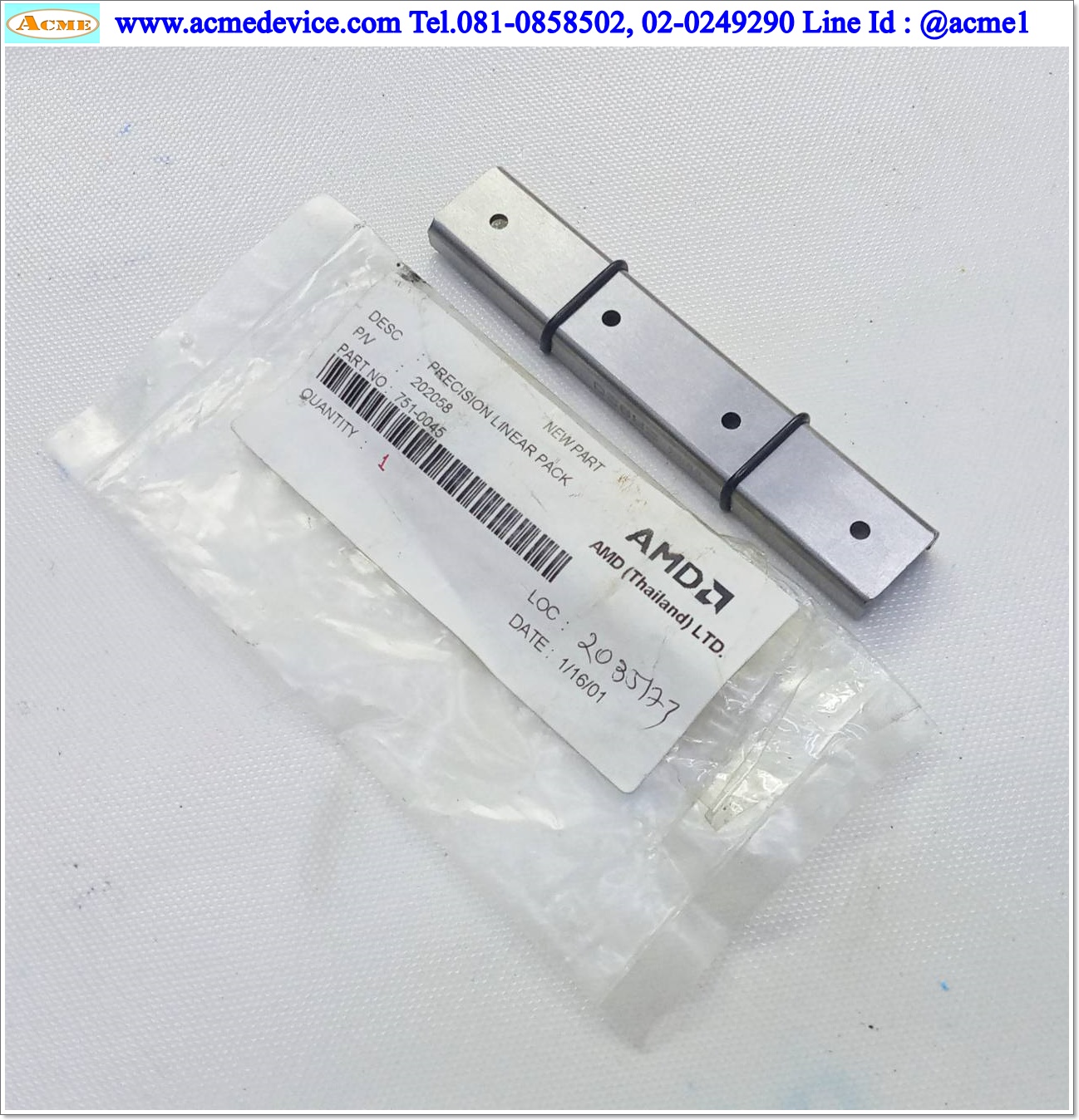 Precision Linear Pack THK รุ่น ER920+110L, ขนาด 20 mm. x 110mm., Stroke 65 mm.