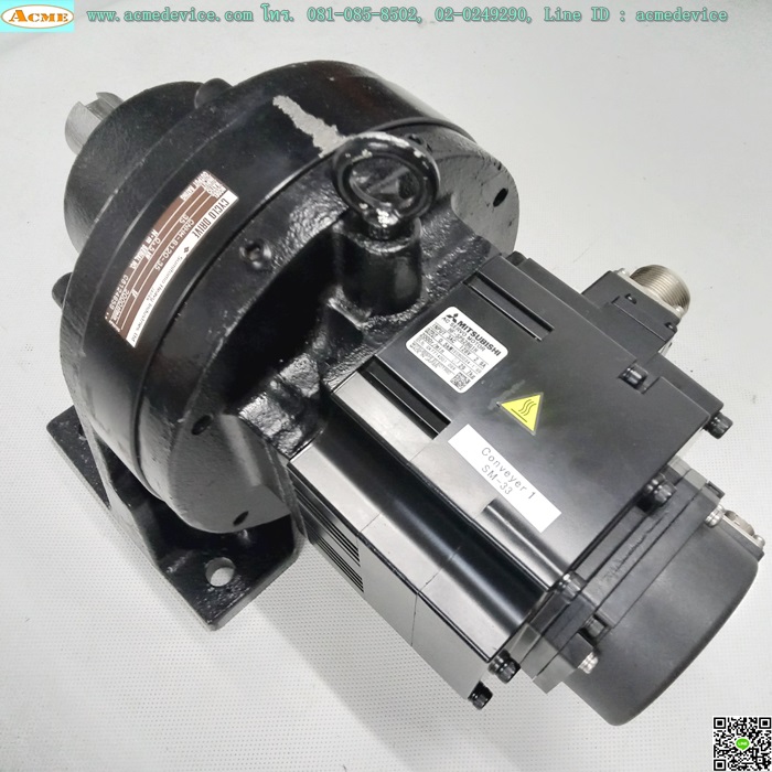 Servo Motor Mitsubishi รุ่น HF-SP52BG1H & Gear CNHM-6120-35, Ratio 35:1, 500W
