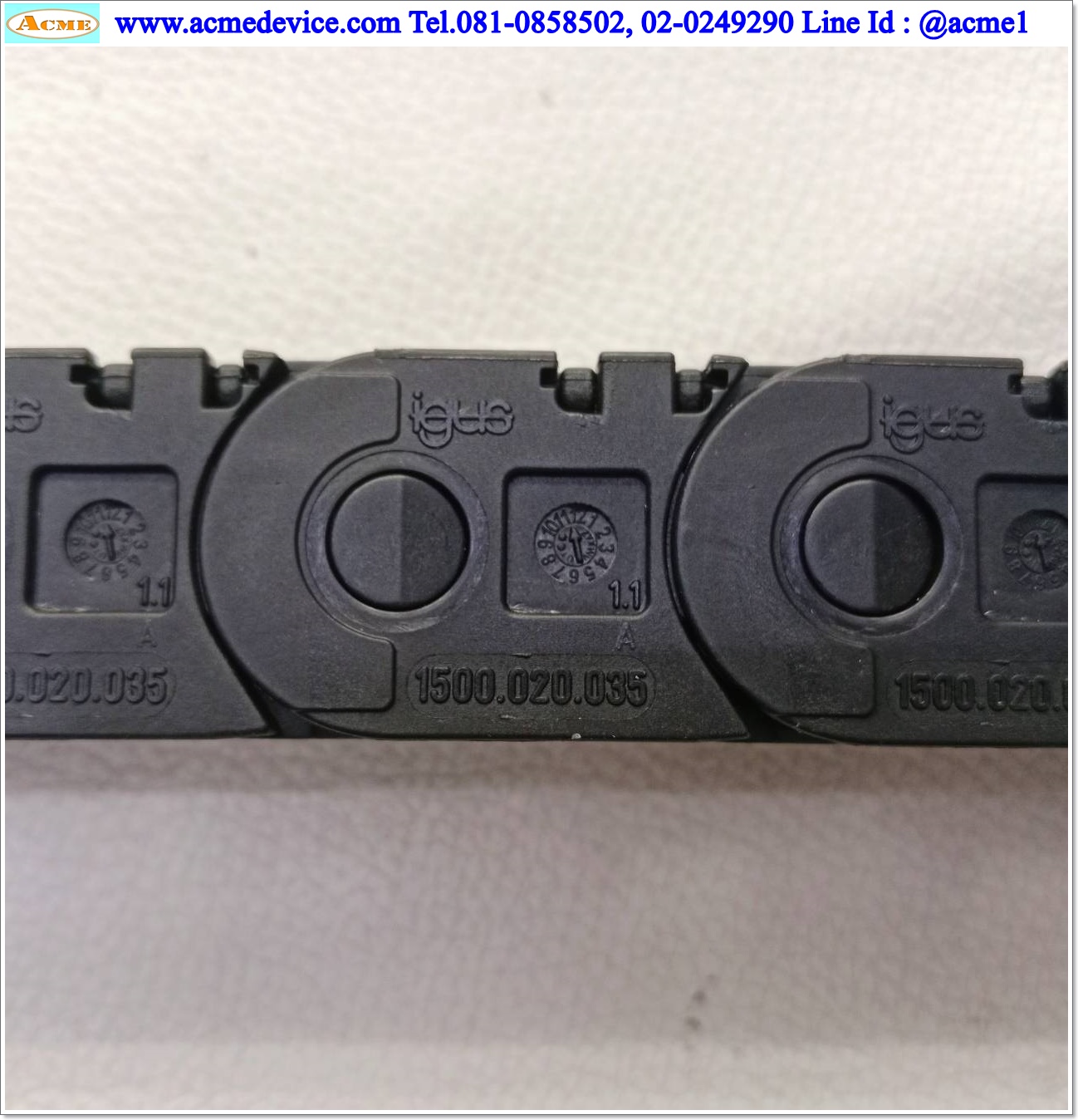 กระดูกงู Igus รุ่น 1500.020.035.0, ขนาด 33 x 575 x 28 mm.