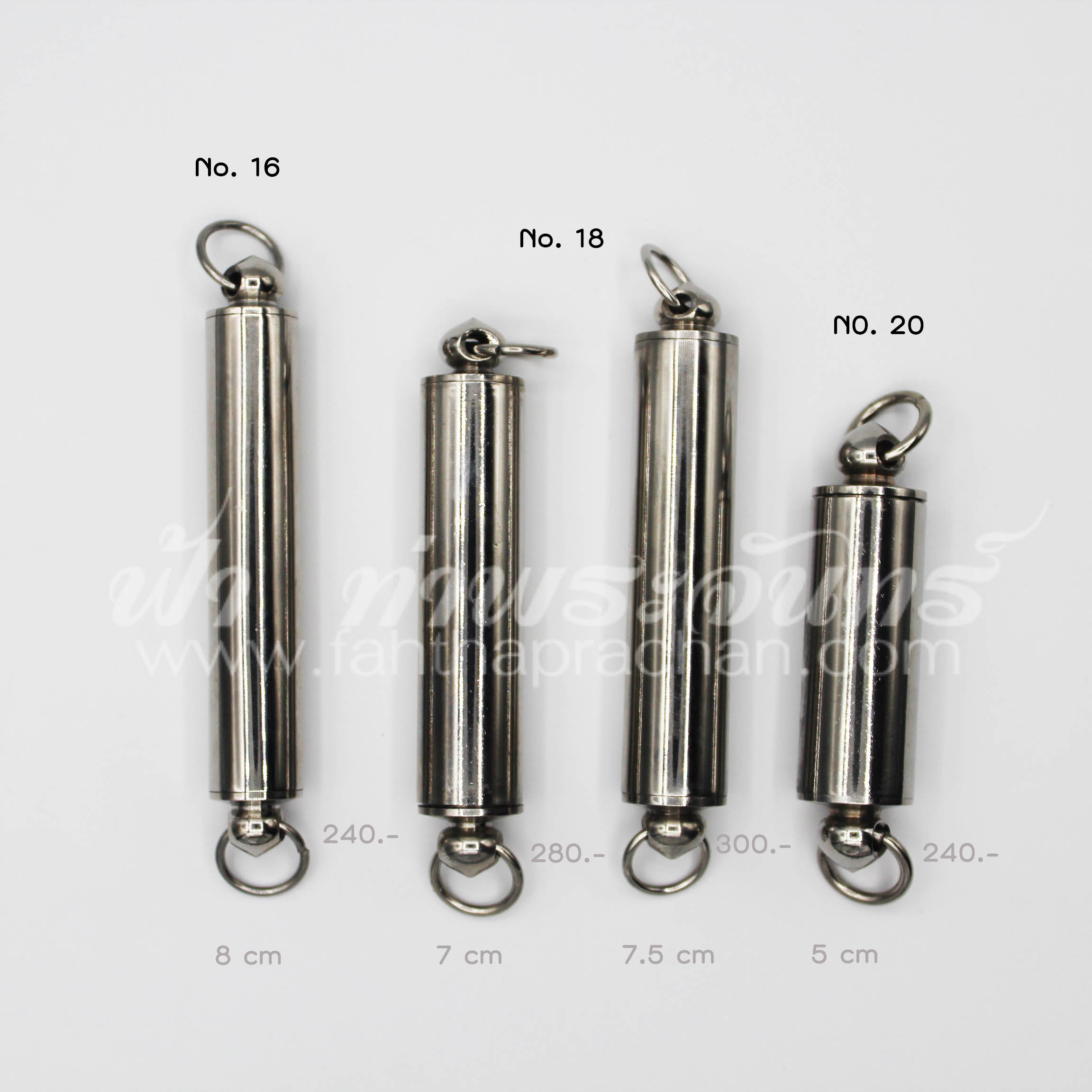 หลอดตะกรุด ทึบ ฝาเกลียวสแตนเลส สองหัว