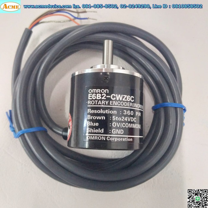 Incremental Rotary Encoder Omron รุ่น E6B2-CWZ6C, 5-24V, 360P/R (NPN)