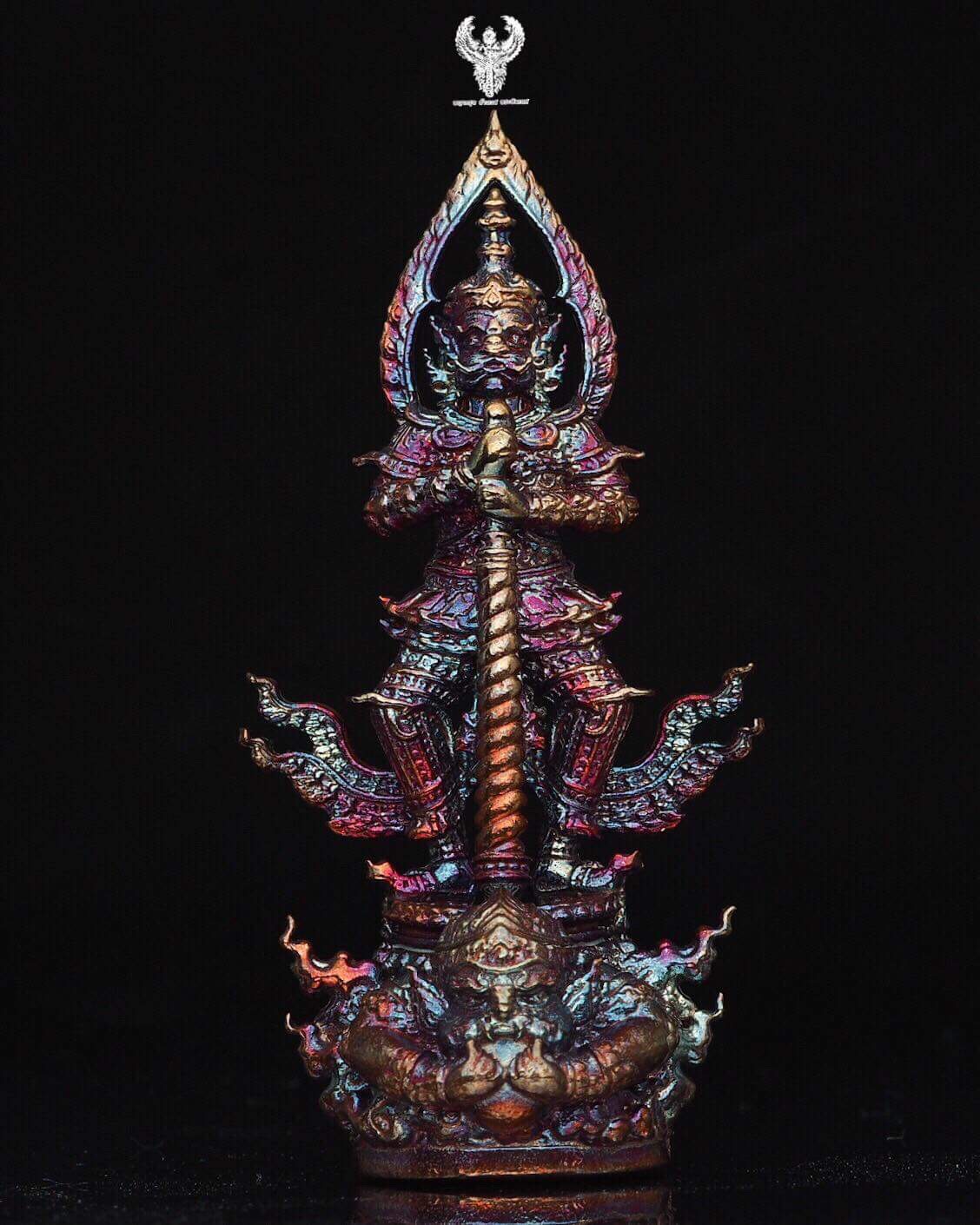 ท้าวเวสสุวรรณ ธเนศจอมราชันย์ เนื้อสัมฤทธิ์ผิวรุ้ง หลวงพ่อสนั่น วัดนารายณ์ทรงธรรม ลพบุรี