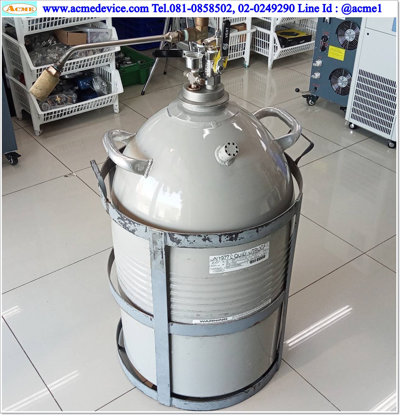 Liquid Nitrogen Storage Tank รุ่น Taylor Wharton LD50, capacity 50L, ถังบรรจุไนโตรเจนเหลว