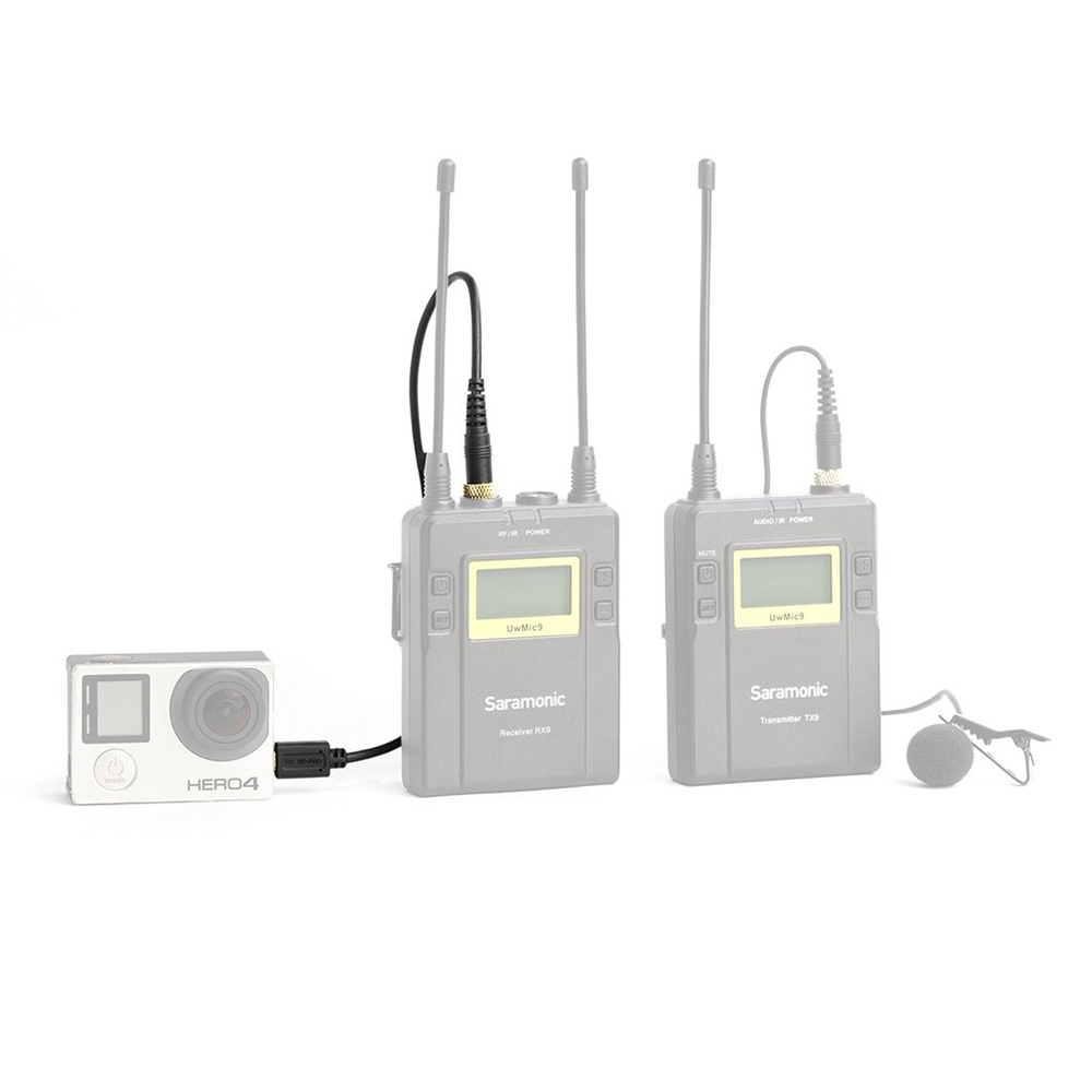 Saramonic SR-GMC1 Locking 18” (3.5 mm) TRS Male to Mini-USB with AD Converter Cable for UwMic9, UwMic10 & UwMic15 Wireless Systems & more to GoPro HERO3, 3+ & 4 Cameras รับประกันศูนย์ไทย 1 ปี