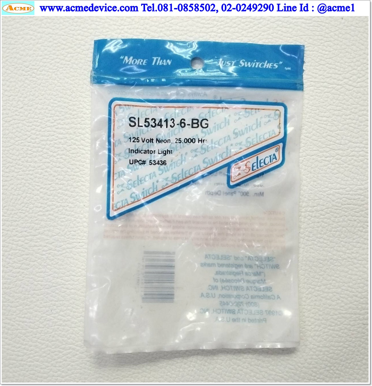 Indicating Light รุ่น SL53413-6-BG, 125V, Neon Green