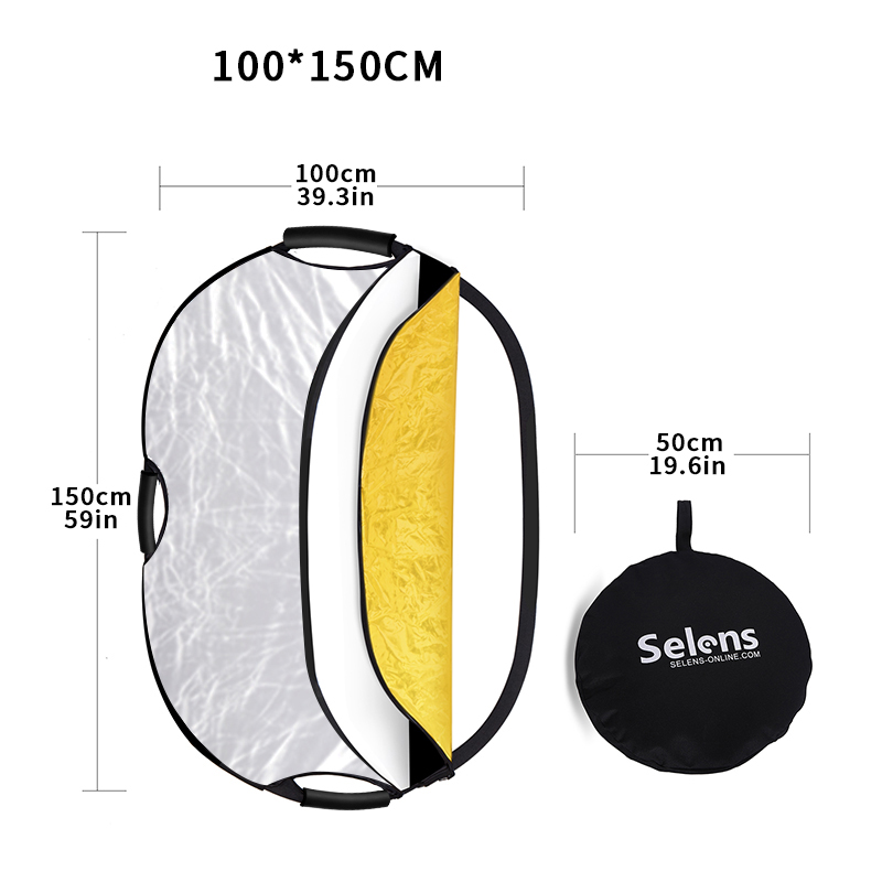 [ของแท้] Selens Reflector 5in1 ขนาดใหญ่ แบบมีด้ามจับ (1ชุดมี 5สี) **รับประกันคุณภาพ**