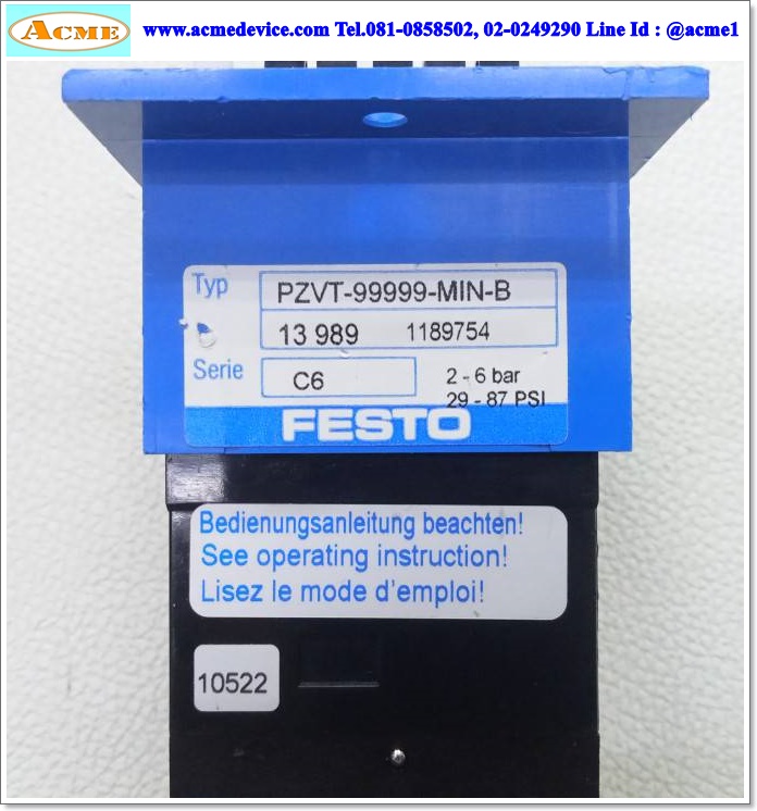 Timer Pneumatic Festo รุ่น PZVT-99999-MIN-B