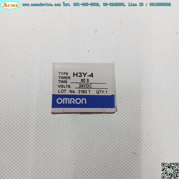 Timer Omron รุ่น H3Y-4 + Socket Omron รุ่น PYF14A-E, 24V, 60 Sec