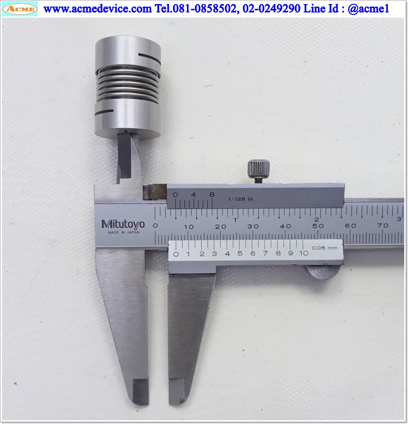Coupling ขนาด ID 6.25/6.25mm, OD 20mm, L 26mm, Bellows Coupling