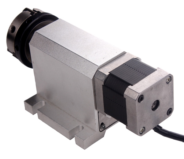 แกน A มินิ CNC แบบ L หัวจับ 50 mm type 4th-Axis Router Rotational Rotary A-Axis +Tailstock Engraving