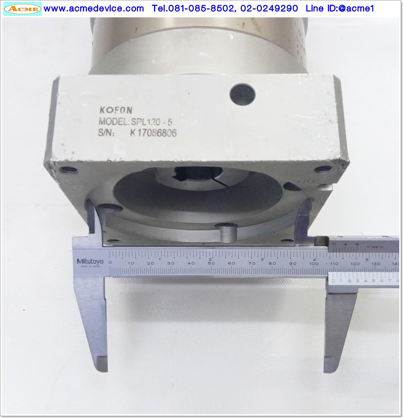 Gear Head Kofon รุ่น SPL120-5, Ratio 5:1, (เพลาเข้า 24mm, ออก 25mm.),for 1.5kW, 3kW