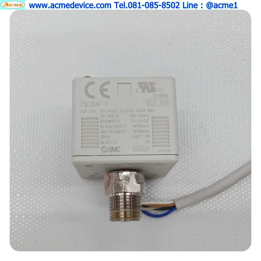 Vacuum/Pressure SMC รุ่น ZSE20AF-R, -101 to +100kPa, NPN