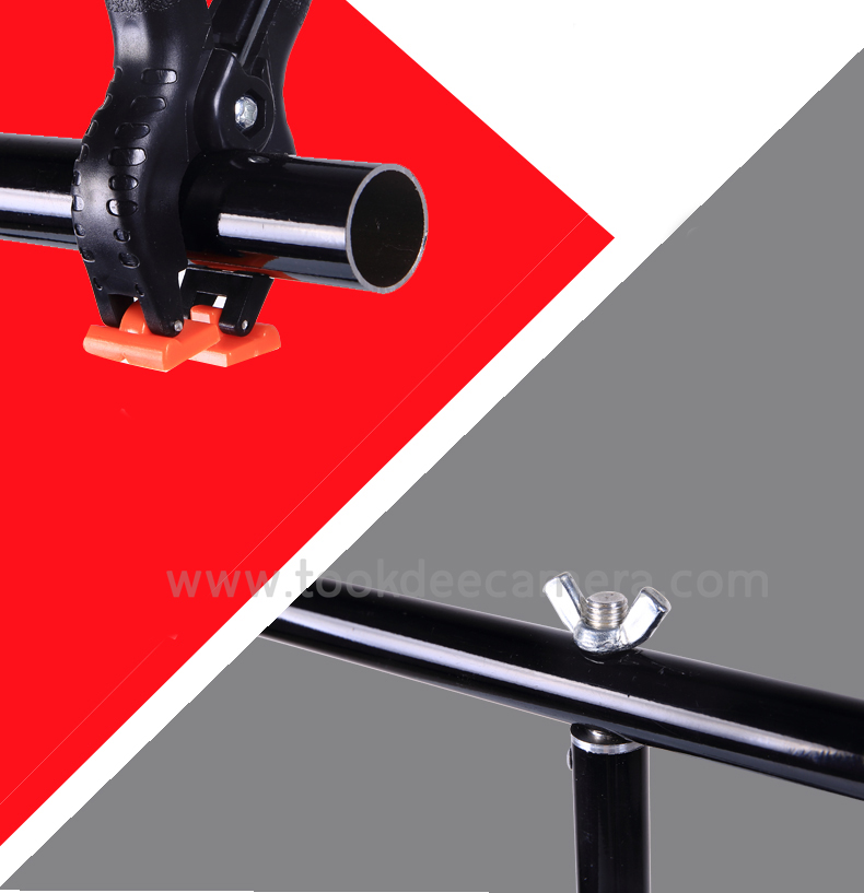 โครงฉากขนาดเล็ก ขนาด 100x200 cm เหมาะกับการถ่ายภาพบุคคลหน้าตรงหรือภาพสินค้า (ราคาไม่รวมBackground)