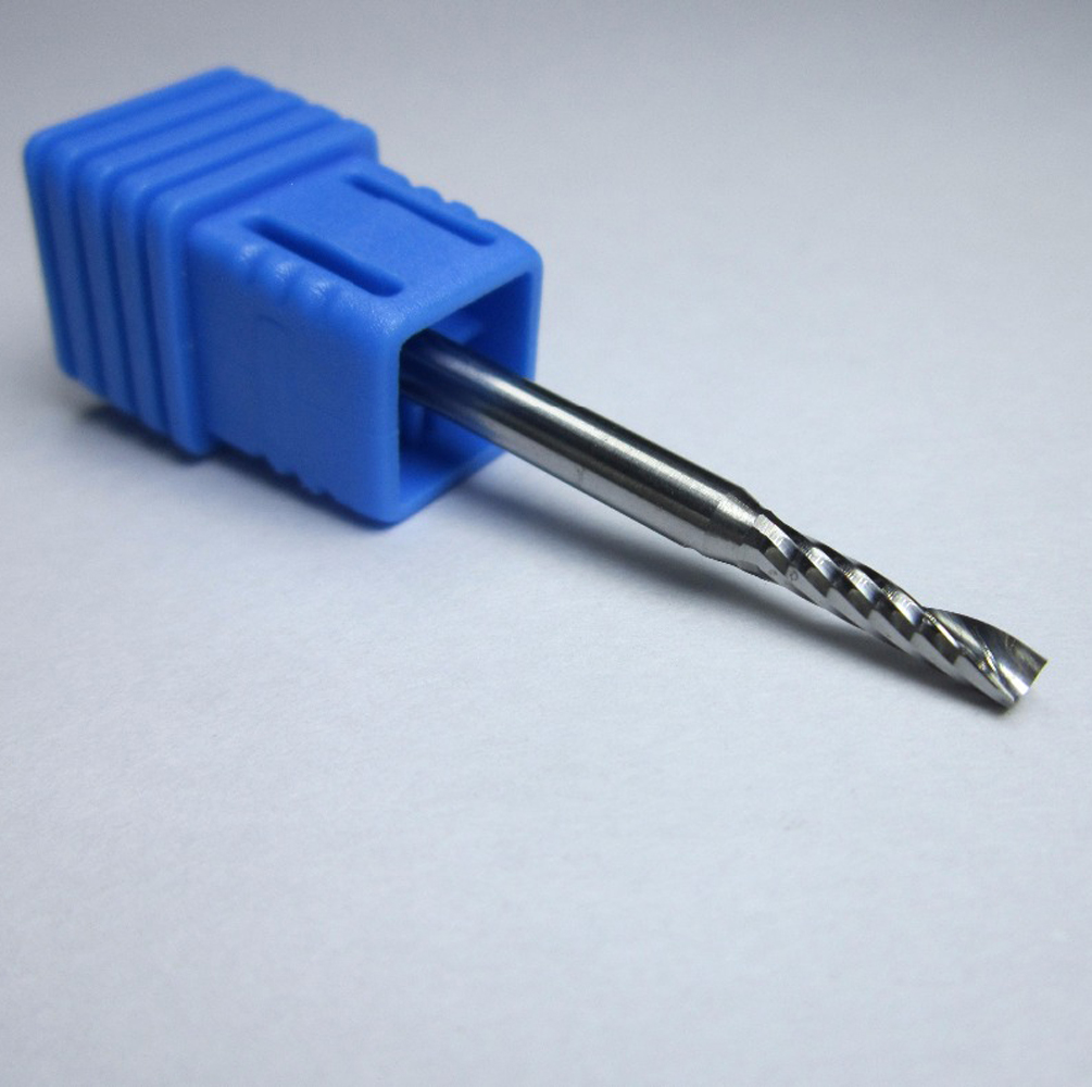 Tungsten Carbide single Flute End Mill CNC set 1.0mm 1.5mm 2.0mm 2.5mm 3.175mm