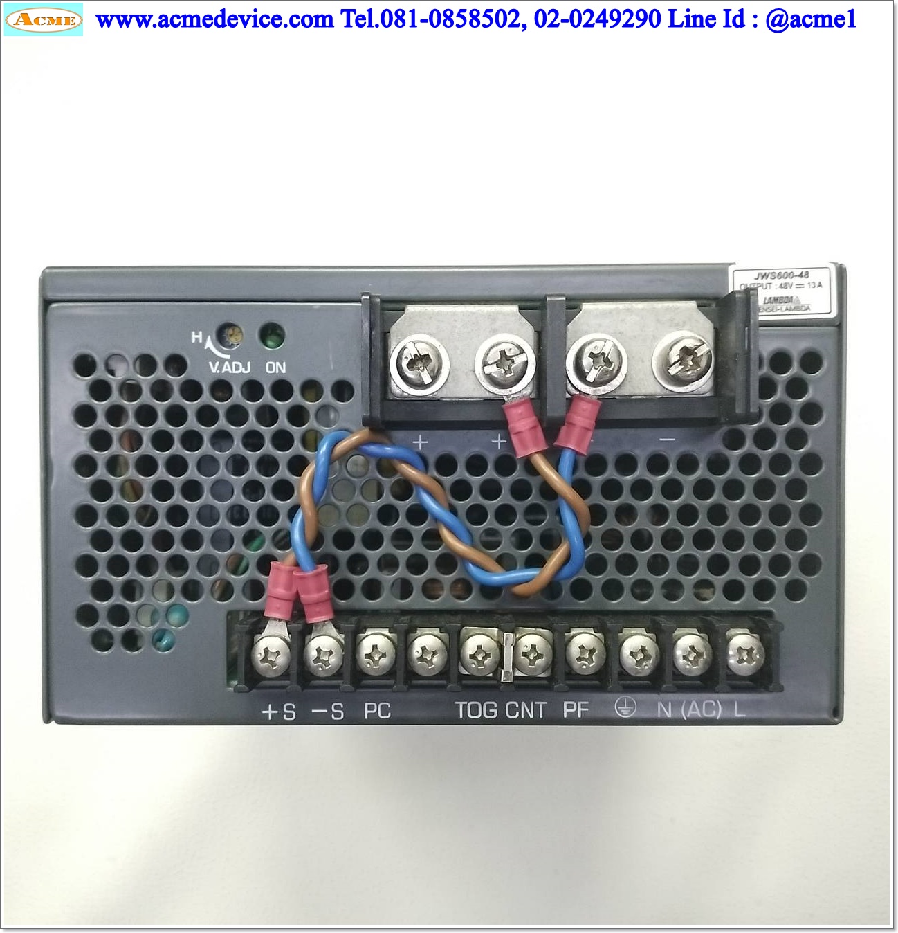 Power Supply Lambda รุ่น JWS600-48, Output 48V, 13A, 600W