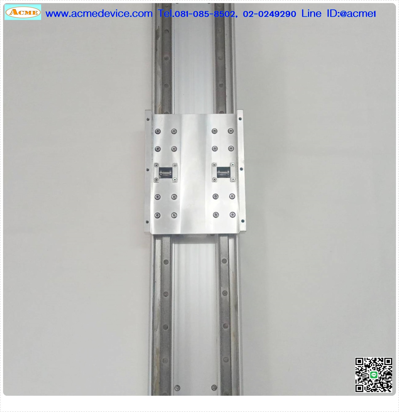 แกนสําเร็จรูป Linear Ball Slide HIWIN รุ่น HGH20GA, รางสไลด์ขนาด 20 mm, ขนาด 190 x 100 mm, ยาว 2450 mm, Stroke 2080 mm