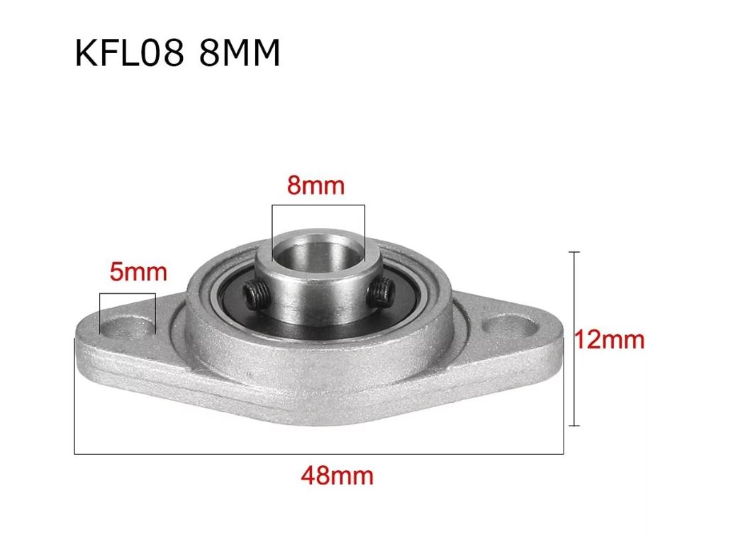KFL Bearing Shaft Support Zinc Alloy KFL08mm. เพลา8มม. ตัวนอน
