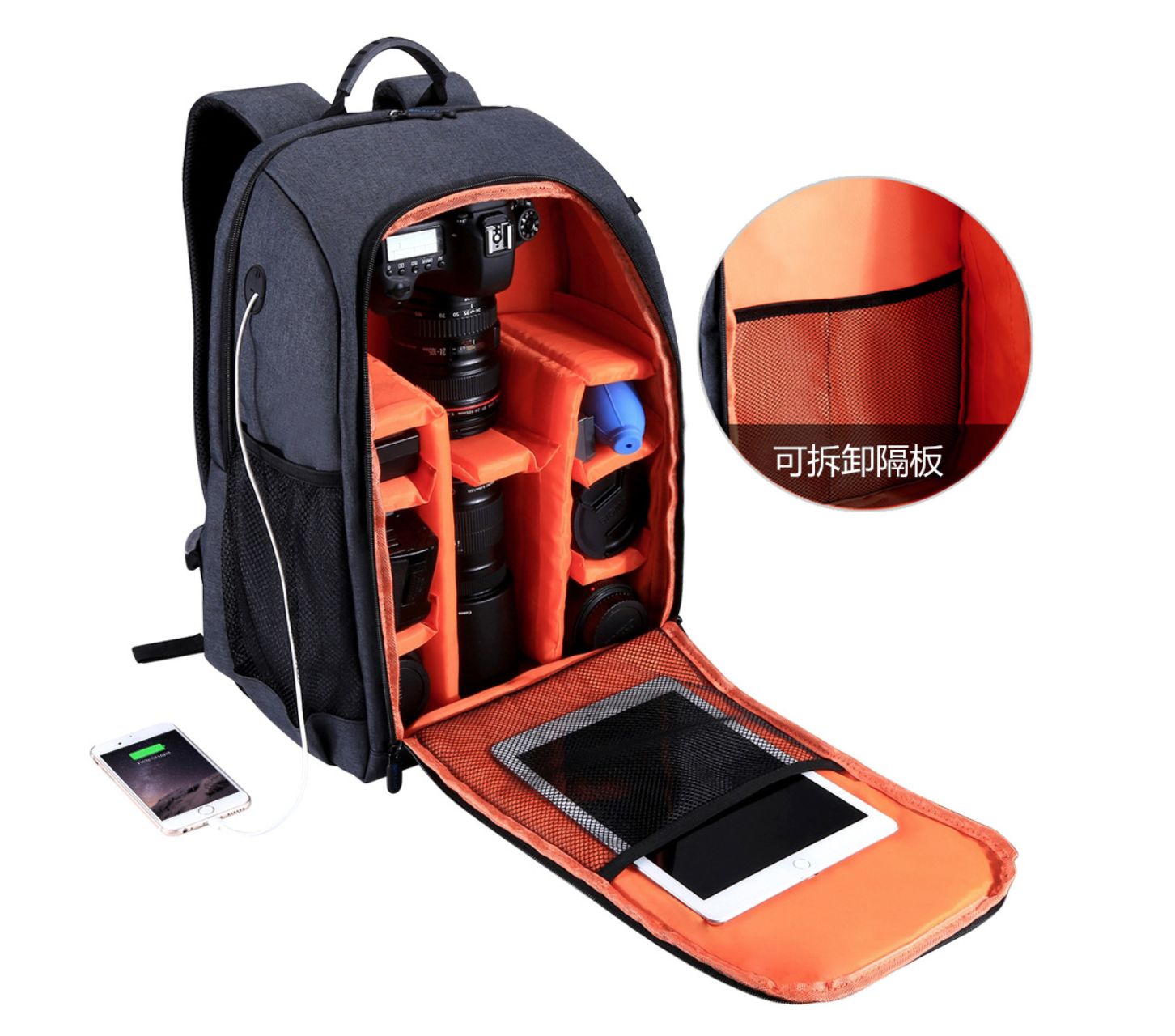 กระเป๋ากล้อง Backpack ยี่ห้อ Puluz รุ่น PU5011 สำหรับใส่กล้อง ขาตั้ง อุปกรณ์กล้อง