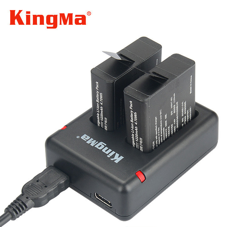 แบตเตอรี่และแท่นชาร์จยี่ห้อKingma สำหรับกล้อง GoPro5