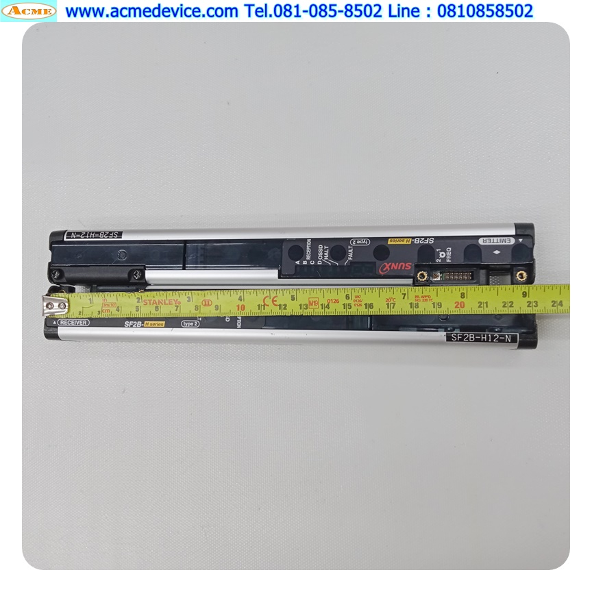 Area Sensor SUNX รุ่น SF2B-H12-N (E) + SF2B-H12-N (D), ยาว 230 mm, ระยะ 0.2 to 13 M (ไม่มีสาย)