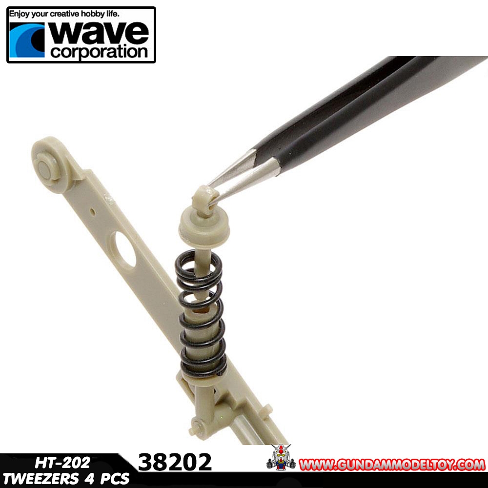 WAVE HT-202 ULTRA FINE NEEDLE TWEEZERS 4 PCS