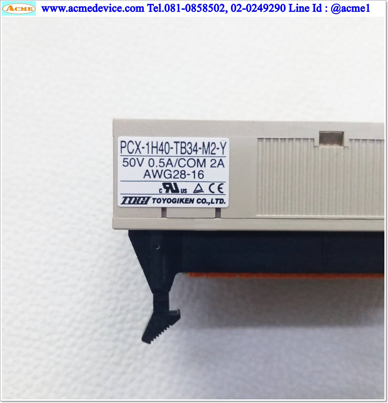 Terminal Block Toyogiken รุ่น PCX-1H40-TB34-M2-Y + KB40N-4F1H-LA2-1.5MB, 34 Pin