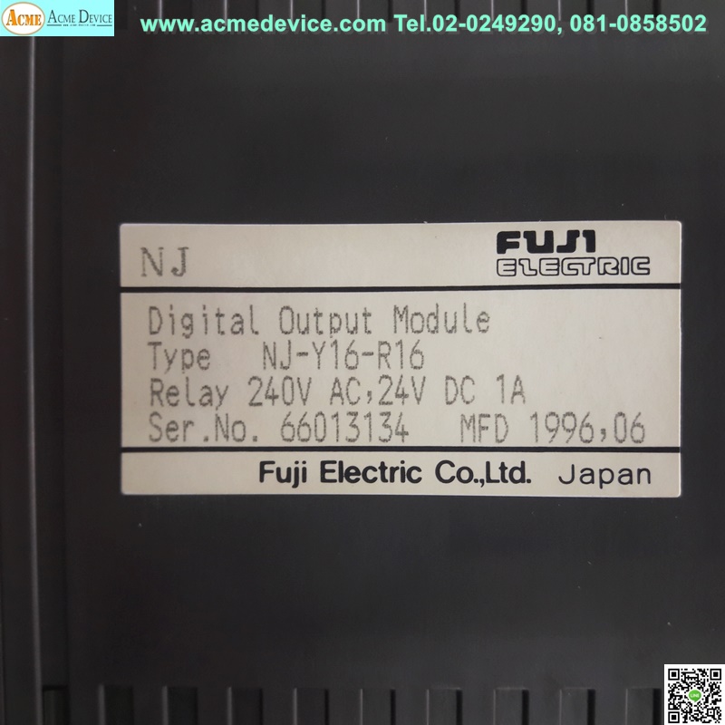 PLC Fuji รุ่น NJ-Y16-R16, Digital Output Module