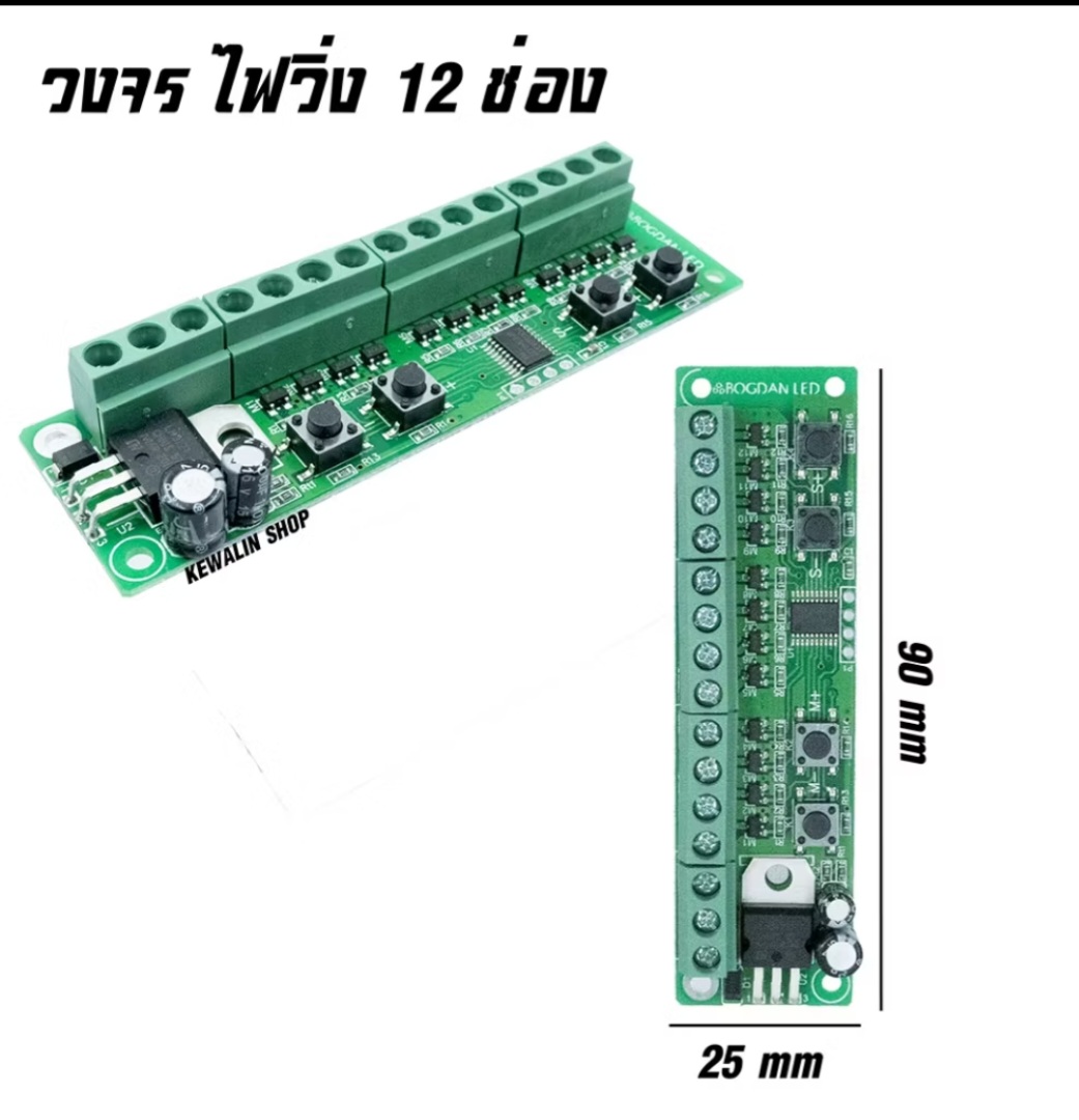 วงจรไฟสเต็ป 12 ช่อง