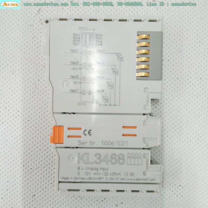 PLC Beckhoff รุ่น KL3468, 8 x Analog Input
