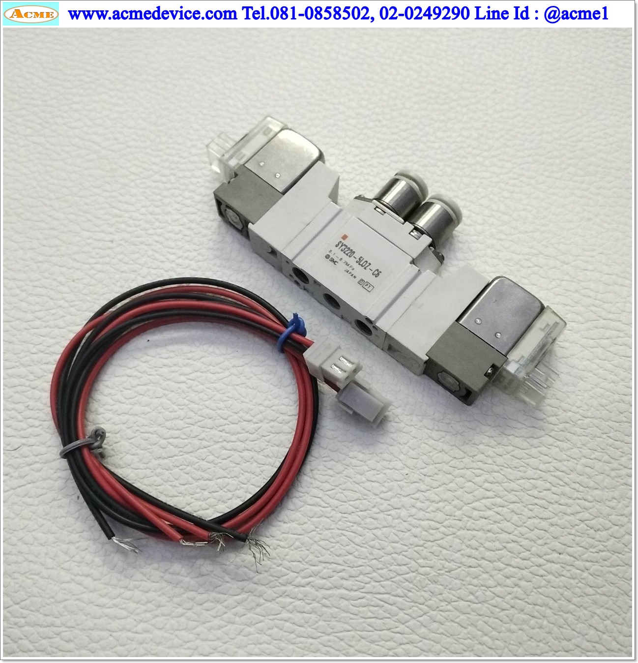 Solenoid Valve SMC รุ่น SY3220-5LOZ-C6, 5/2, 2-Position double, Coil 24Vdc