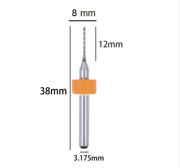 ดอกเจาะ แผ่นพ๊ซ๊บ๊ แผ่นพรื้น PCB Drill 0.8 mm