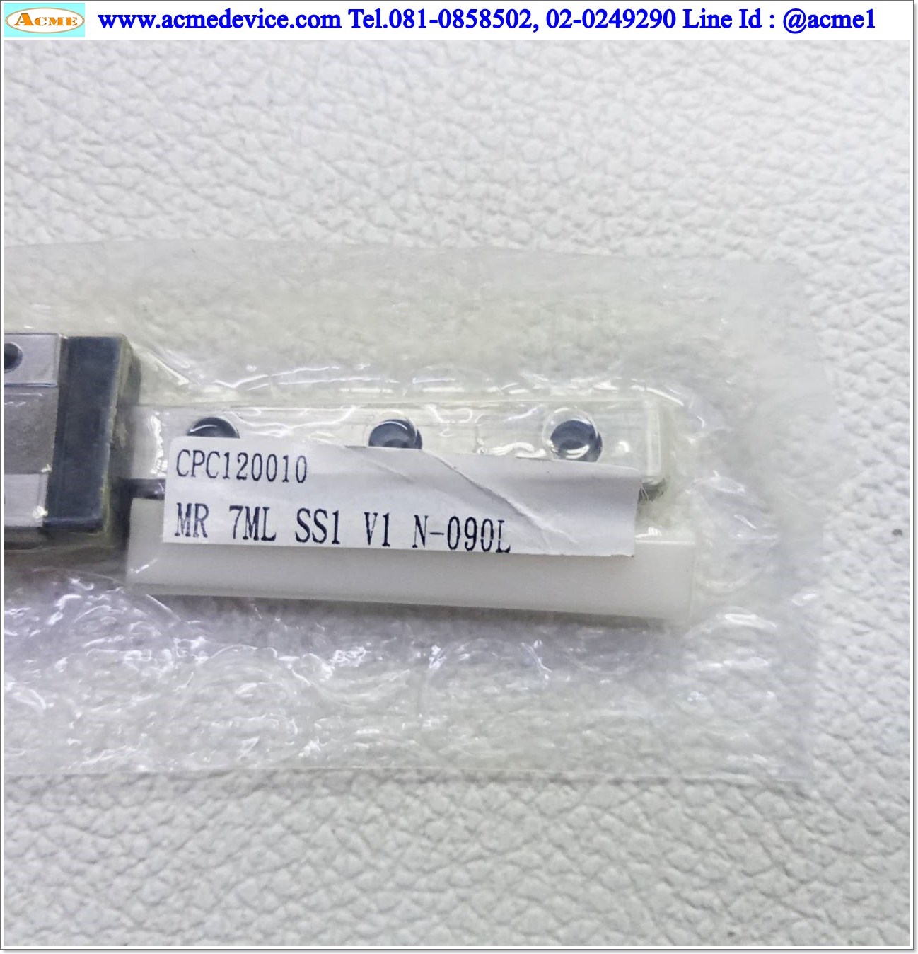 Linear Block and Rail Lintech รุ่น MR7MLSS1V1N-090L, รางสไลด์ขนาด 7 mm x 90 mm