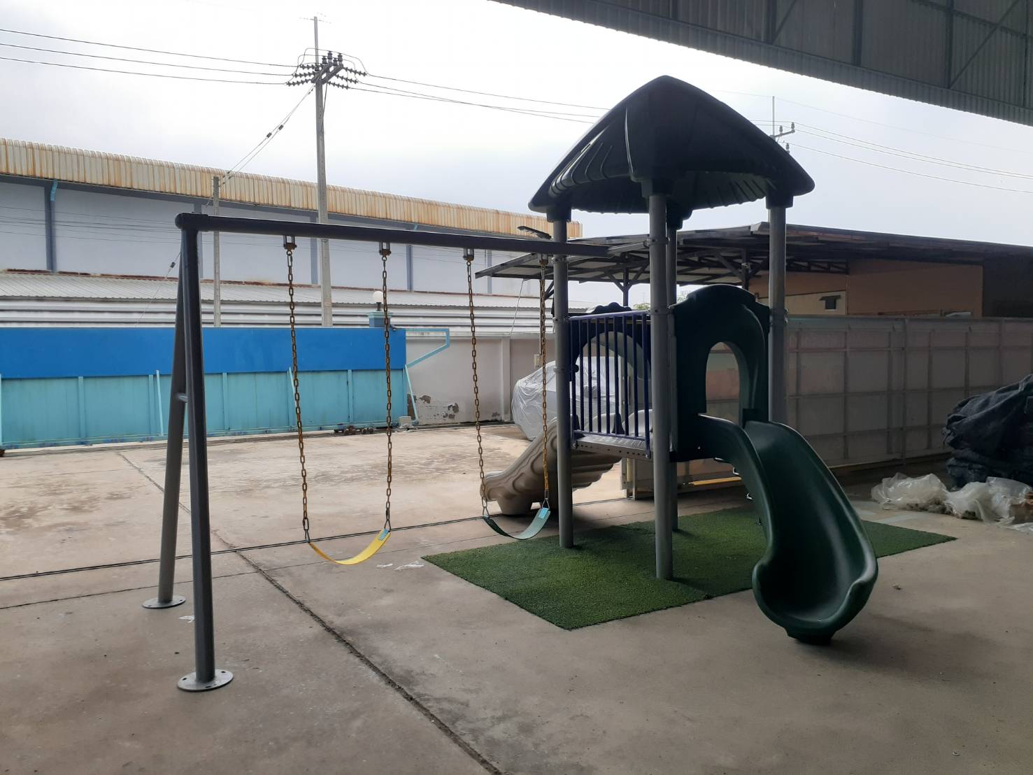 เครื่องเล่นสนาม ชุด กรีนนี่สวิงเครื่องเล่นส่งเสริมพัฒนาการของเด็ก