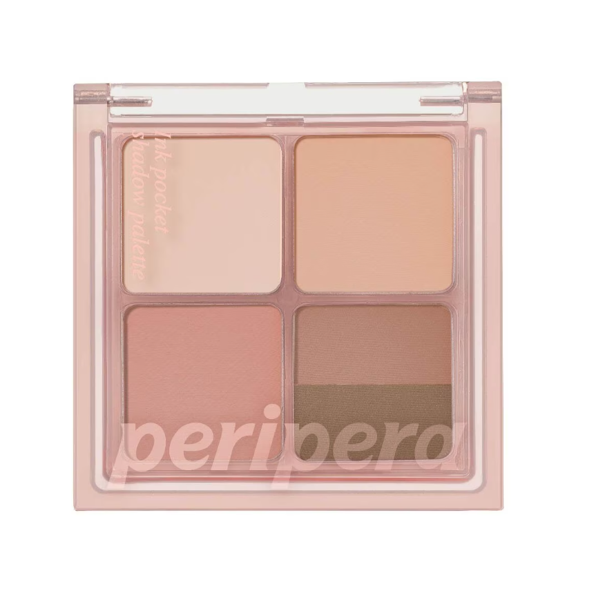 พาเลทอายแชโดว์เพริเพร่า Peripera Ink Pocket Shadow Palette # 07 Nude-Brew Blossom